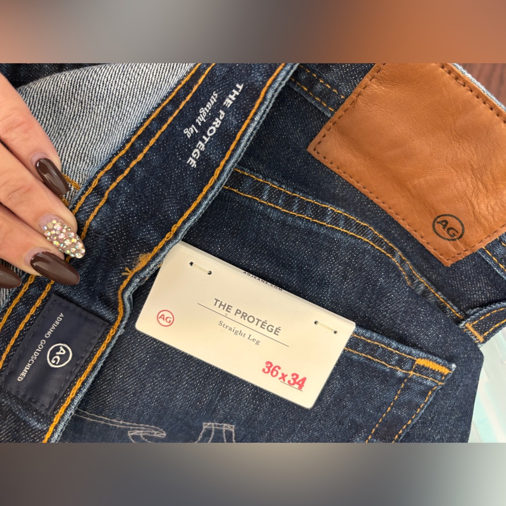 Ag Adriano Goldschmied Men's Straight Jeans in Dark Indigo - Picture 5 of 5